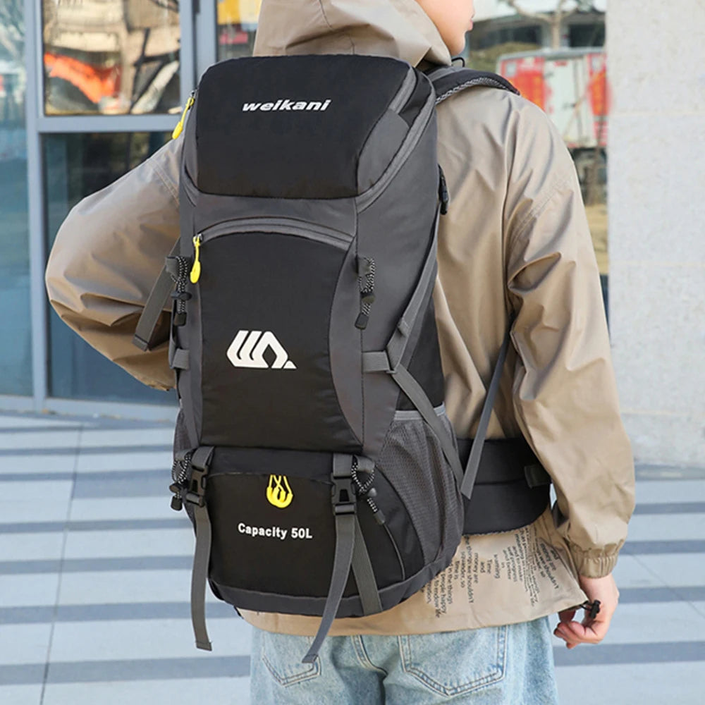 High Capacity Multifunctional Hiking Backpack Men Outdoor Sport Travel Backpack Bag Women 50L Hiking Climbing Fishing Backpack