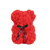 Rose Bear New Valentine's Day Gifts 25cm Flower Bears Artificial Floral Decorations Mother's Day Gift for Girlfriend Festival and 