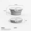 Collapsible Food Storage Containers Silicone Lunch Box with Lid Food Bowls Kitchen Stackable Lunch Box for Pantry Freezer Safe