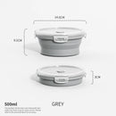 Collapsible Food Storage Containers Silicone Lunch Box with Lid Food Bowls Kitchen Stackable Lunch Box for Pantry Freezer Safe