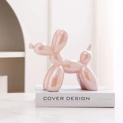 Escultura de cerámica abstracta con forma de perro, globo creativo, de ERMAKOVA, 11 cm/4,3 pulgadas, para decoración del hogar y la oficina, regalo