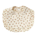 Baberos de bebé con estampado de flores, ajustables, con broches, para saliva, con borde fruncido, de muselina de algodón, para eructar, de arcoíris, para niñas de grado A