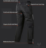 Winter Waterproof Motorcycle Overpants Quick Release Touring Moto Pants Men's Warm Windproof Motorbike Trousers CE Kneepads
