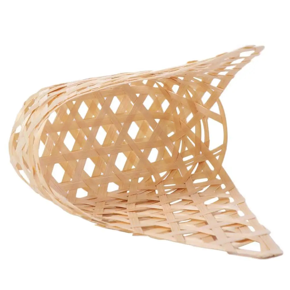 3pcs Portable Bamboo Woven Gift Packaging Basket Retro Creative Storage Box Handmade Natural Fruit Basket Egg