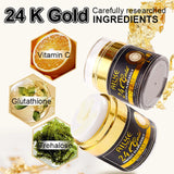AILKE 24K Gold Flawlessly Skin Care Set, Whitening, Reduces Dark Spots, Pigmentation, Wrinkles, Moisturizes, For All Skin Types