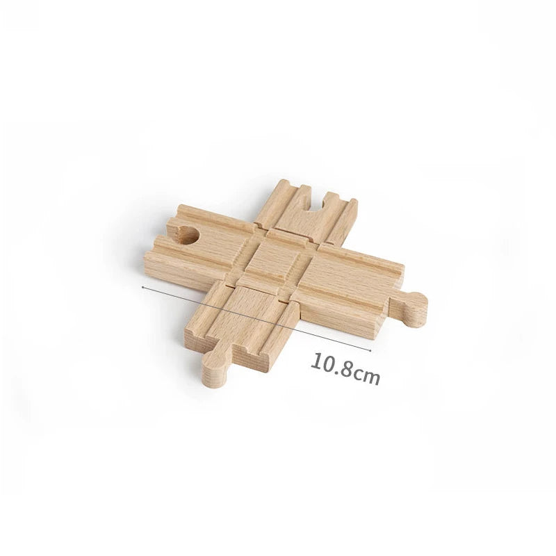 Wooden Train Track Toys Railway Rails Accessories Fit Thomas Train Road Connector Bridge Wood Railway Children Boy Christmas Gift