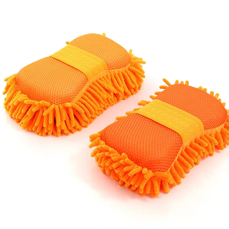 2Pcs Coral Car Wash Mitts Car Cleaning Sponge Care Detailing Brushes Auto Gloves Styling Car Cleaning Tools Auto Accessories