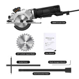 Geevorks Mini Circular Saw 4.8 Amp 4-1/2 Inch Compact Circular Saw 3700RPM Electric Circular Saws with Laser Cutting Guide