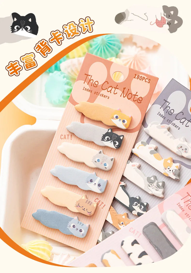 1 Set Stationery DIY Leisure Cat Series Cute Paper Memo Pad Sticker Post Sticky Notes Notepad School Office Supplies