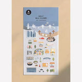 Suatelier City Stickers Korea Scrapbooking DIY Deco Sticker Junk Journal Supplies Planner Diary Photo Album Craft Material