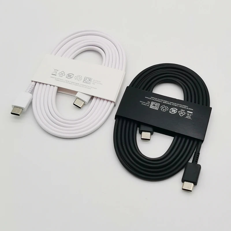 Cargador Samsung de 45 W, adaptador de carga superrápida de 1,8 M, tipo C, para Galaxy S24, S23, S22, S21, S20, Note 20, Ultra 10, Z Flip Fold 6, 5, 4, 3 y 2