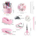 Desktop Office Stationery Set with Stapler Tape Dispenser Scissors Staple Remover for Home School Supplies