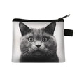 Coin Purse New Animal Cat Children's Wallet Student Portable Card Coin Key Storage Bag Polyester Hand Bag Mini Bag