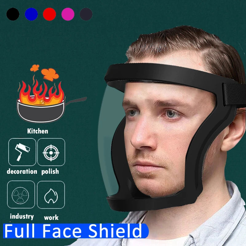 Transparente Full Face Work Protection Mask, Protetor Facial, Face Faceshield, Protetor, Aquecimento ao ar livre, Casa, Ferramentas de Cozinha