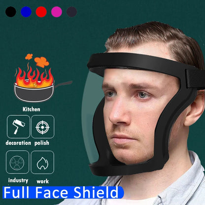 Transparente Full Face Work Protection Mask, Protetor Facial, Face Faceshield, Protetor, Aquecimento ao ar livre, Casa, Ferramentas de Cozinha