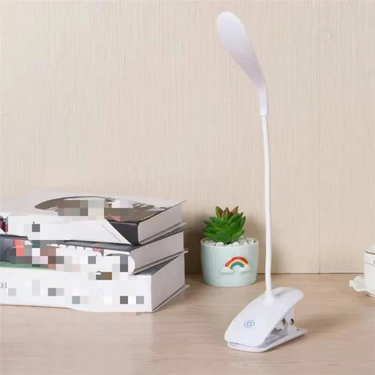 Duckbill USB Charging Desk Lamp 3 Level Touch Dimming LED Eye Protection Study Clip Book Light for Bedroom Bedside Reading