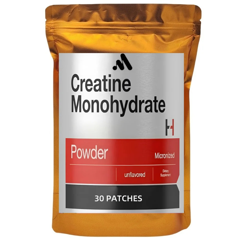 Creatine Monohydrate Transdermal Patches- Support Muscles, Cellular Energy and Cognitive Function - 30 Patches
