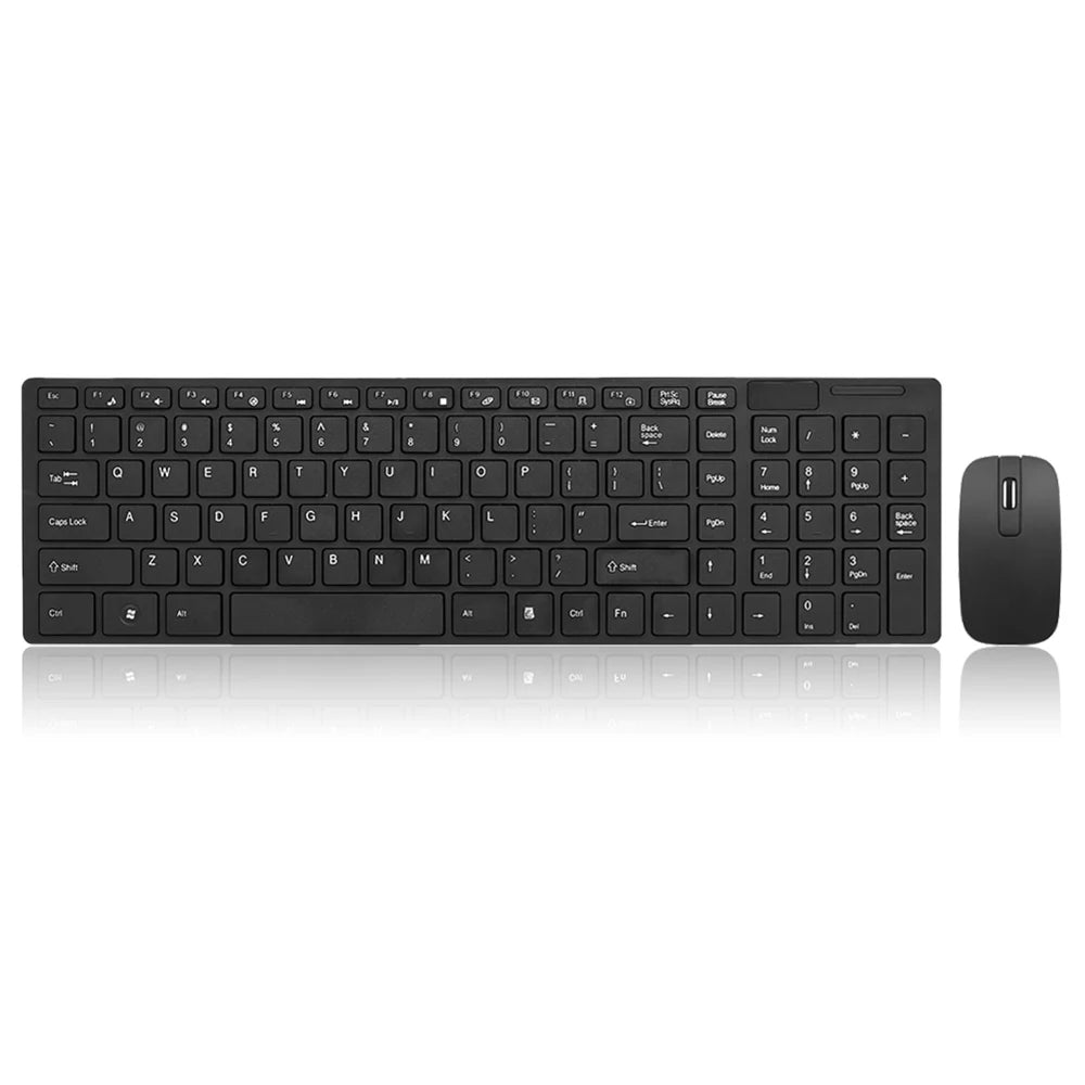 K-06 2.4G Wireless Keyboard and Mouse Combo Computer Keyboard with Mouse Plug and Play Black Keyboard Mouse for Laptop