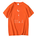 Summer Men's High Quality 100% Cotton Cool Funny Astronaut Print Casual Loose O-neck for Men T-shirt Male T-shirt Hip Hop Tee