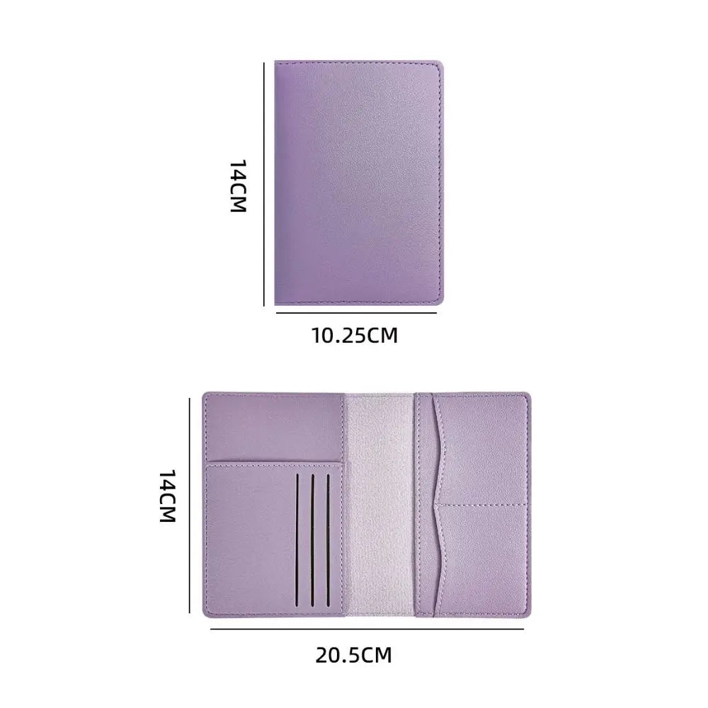 New Travel PU Passport Cover High-capacity Multiple Card Slots Passport Bag Ticket Holder Bussiness Passport Protective Cover
