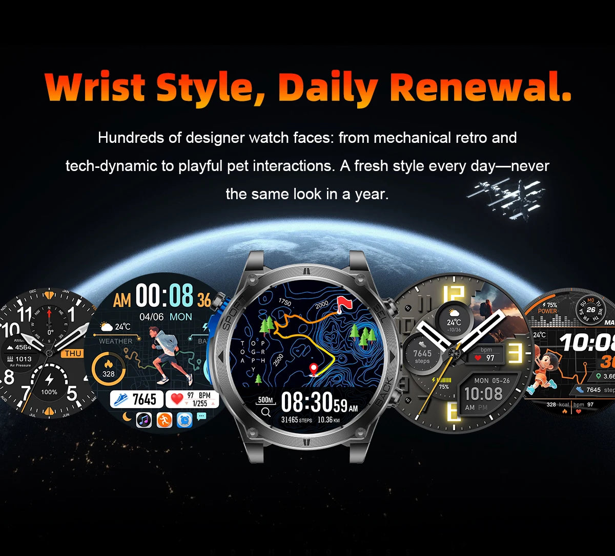 Novo Smartwatch Masculino T-RX4 Ultra GPS 2026 – Posicionamento GPS de 6 satélites, resistência à água 10ATM, bateria de 850mAh, bússola e mais de 170 modos esportivos.