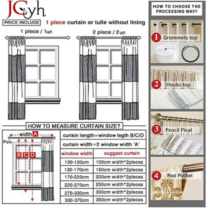 Japan Style Flax Linen Look Tulle Sheer Curtains for Living Room Windows Transparent Voile Curtain for Kitchen Rideaux Customize