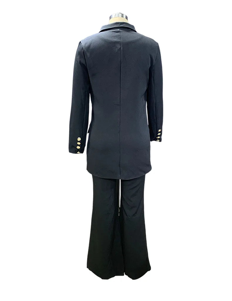 Women's Clothing 2023 Autumn New Solid Color Casual Suit Wide-leg Pants Suit Two-piece Suit Ensemble Femme 2 Pièces été