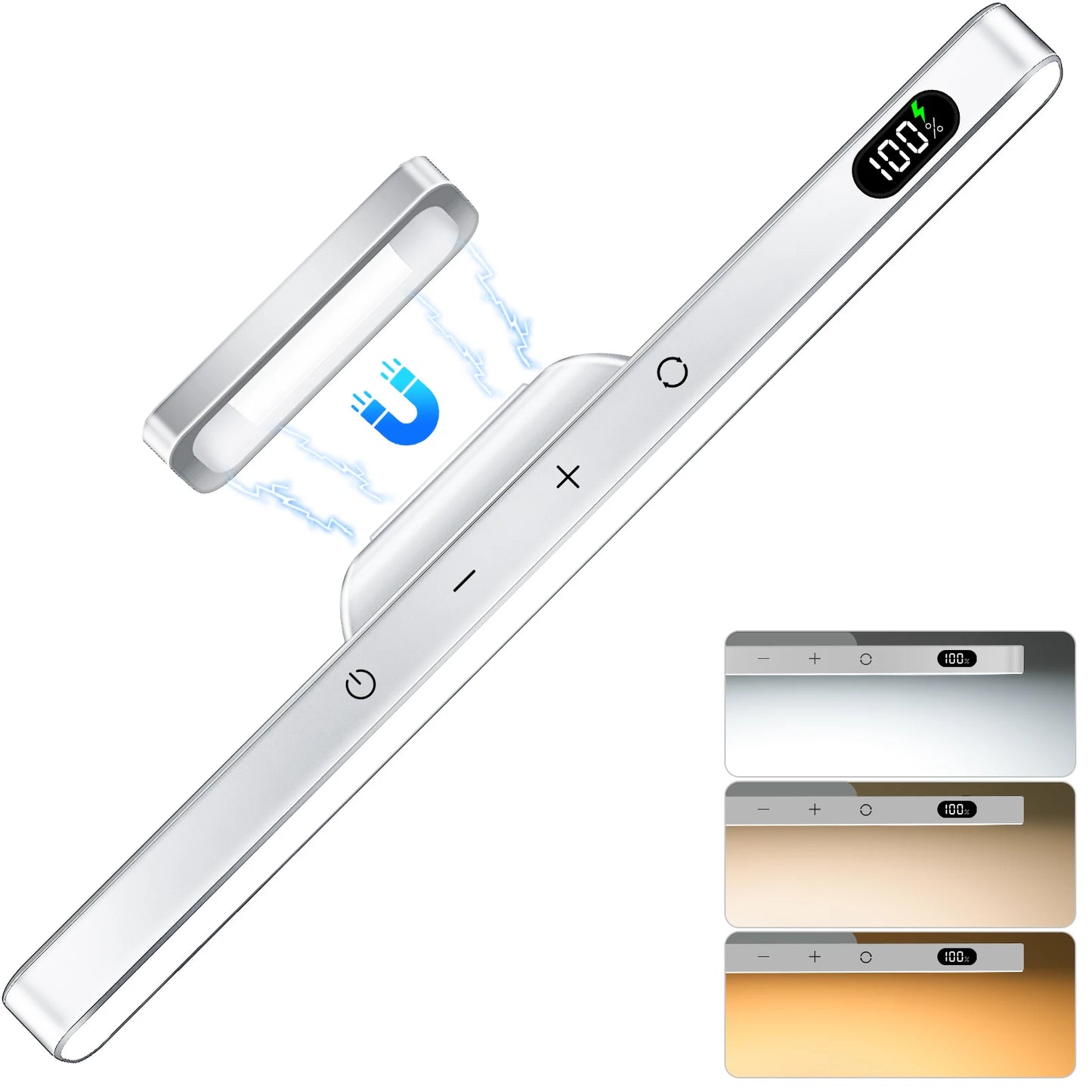 WILLED 5W Luz de espelho regulável 3 cores Luz de maquiagem ajustável com 2500mAh recarregável sob o armário para armário Mesa de cabeceira
