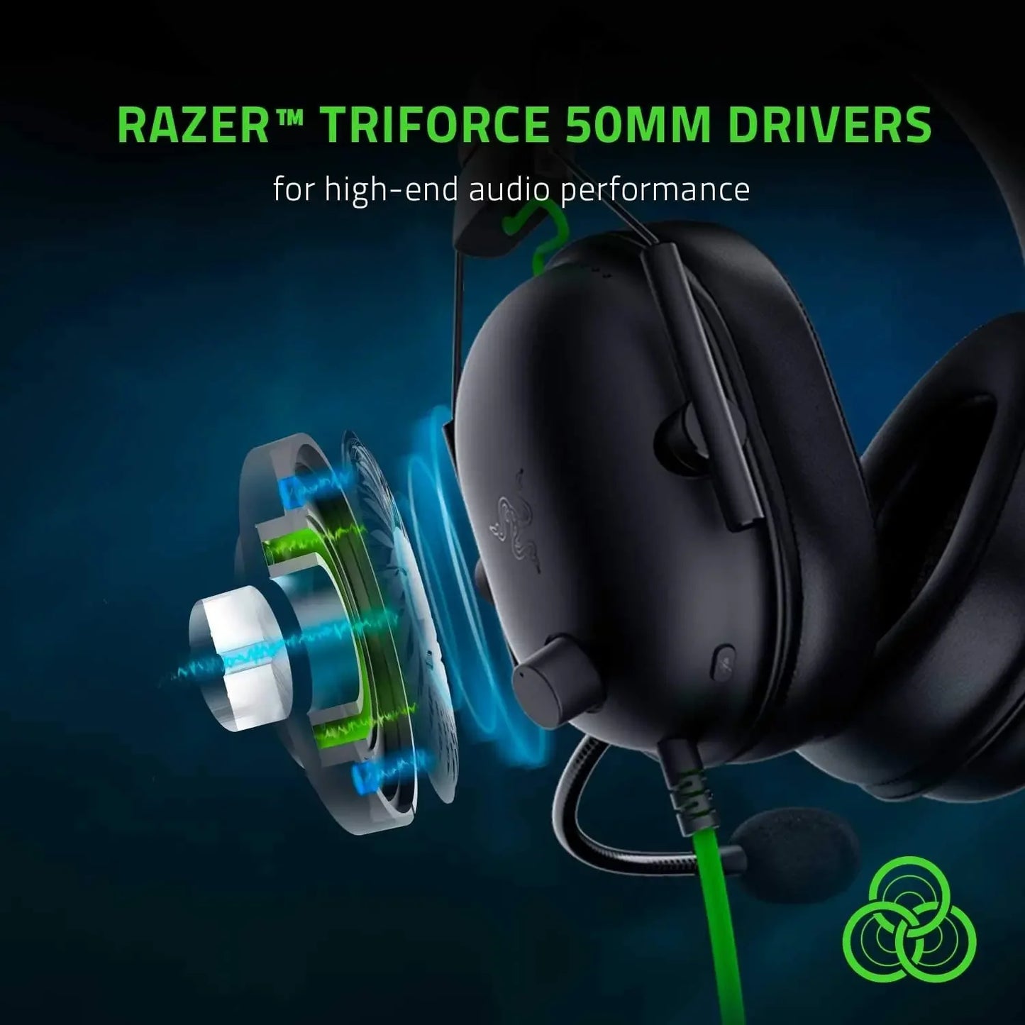 Auriculares con cable para eSports Razer BlackShark V2 X: cancelación de ruido pasiva avanzada, sonido envolvente 7.1 y micrófono cardioide hiperclaro.