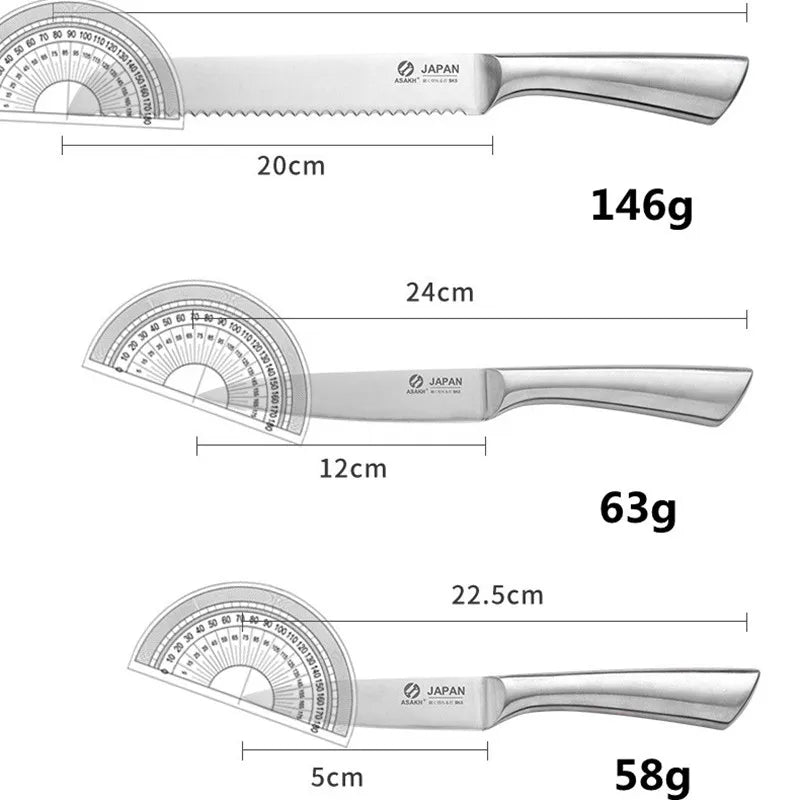 Stainless Steel Kitchen Knives Set Fruit Paring Utility Serbian Chef Slicing Bread Japanese Kitchen Knife Set Accessories Tools