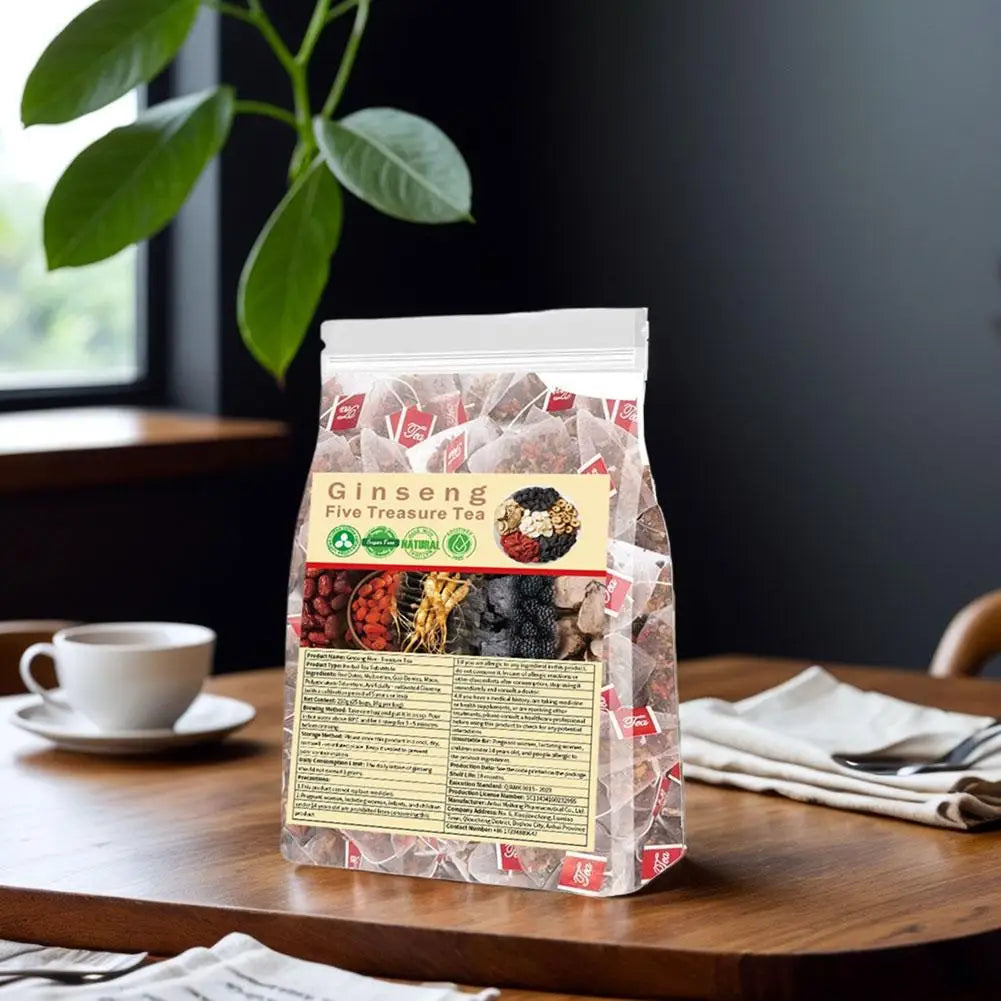 Kidney Cleansing Detox Tea Ginseng Five Treasure 6 Ingredients Natural Herbal Unisex Daily Health Care Tea