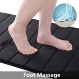 Memory Sponge Stripe Bathroom Non-slip, Water-Absorbent, Machine-Washable Floor Mat