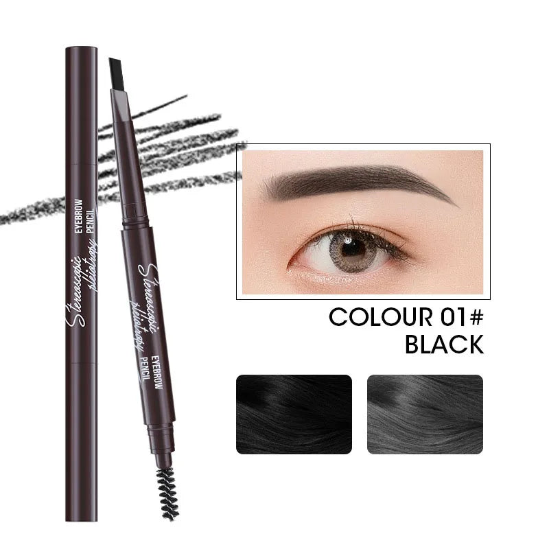 Waterproof Double-Headed Eyebrow Cosmetics Pencil 5 Colors Natural Long-Lasting Makeup Tattoo Paint for Eyebrows