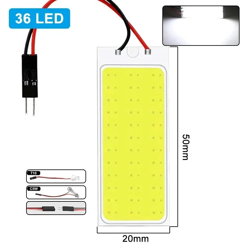 C5W Festoon LED Bulb 31mm 36mm 39mm 41mm T10 W5W LED COB Light 12V White 7000K Car Interior Dome Reading Trunk Lmaps