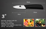Ceramic Knives Set for Kitchen Paring Utility Slicing Fruit Vegetable Cutter 3 4 5 inch White Zirconia Blade Cooking Tool