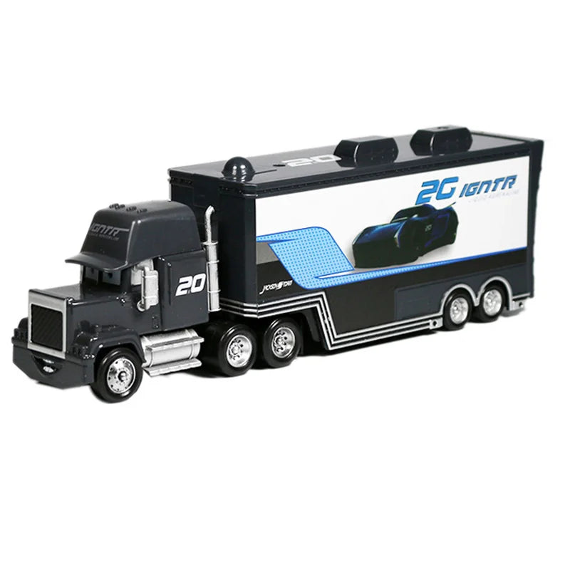 Disney Pixar Cars 2 3 Toys Lightning McQueen Truck Jackson Storm Uncle Mack 1:55 Diecast lorry trailer Model Child kids Gift