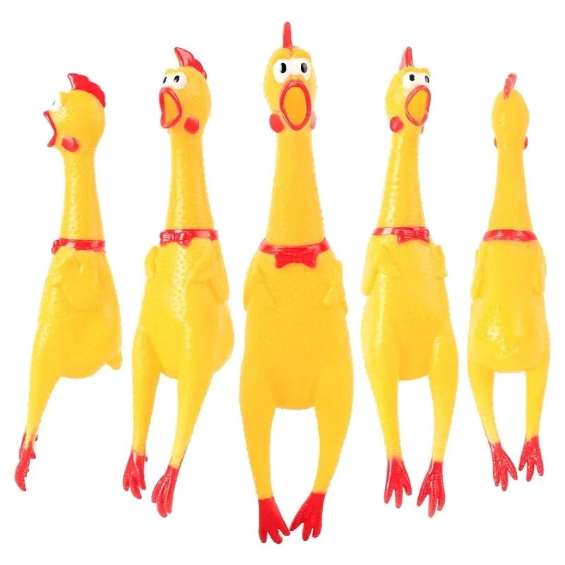 Juguete de pollo chillón para perros, juguete interactivo para cachorros, juguete para limpiar los dientes, juguetes masticables para perros, suministros para mascotas, 1 unidad