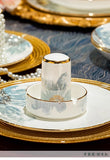 Gold Luxury Home Dinnerware Sets Gift Wedding Guests Party Kitchen Tableware Ceramic Christmas Tableware Dinner Sets