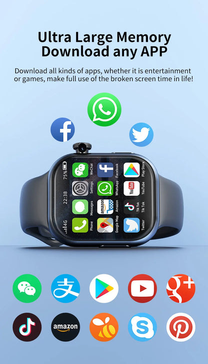 S10 Smart Watch 4G Android 9.0 2.2 inch Amoled Smartwatch With Sim Card 180° Rotating Camera GPS WIFI Google Play 128GB Storage