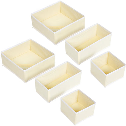 Caja de almacenamiento de 12 piezas para ropa interior, calcetines de bebé, organizador de cajones beige, divisor para decoración de guardería, divisores de tela no tejida para cambiador.