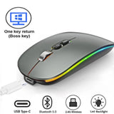 Bluetooth Mouse for Asus ZenBook 14 UX433 Vivobook Flip 14 12" M420 R211 Laptop PC Wireless Mouse Rechargeable Mute Gaming Mouse