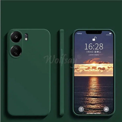 Funda de silicona líquida para Xiaomi POCO C65, funda protectora de goma lisa, funda de TPU para POCO C65