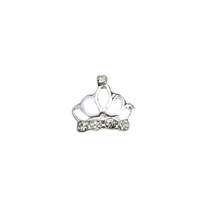10pcs New Crown Alloy Zircon Nail Art Charms Silver Shinny Crystals Jewelry Hot Sale Nails Decoration 3D Manicure Accessories %2