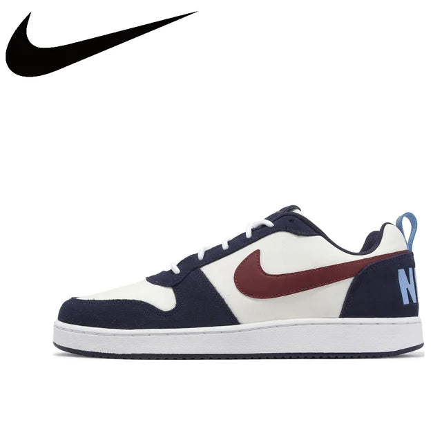 Nike novo tribunal visão 1 sapatos baixos masculinos e femininos tênis de moda casual primavera antiderrapante wearable tênis preto e vermelho