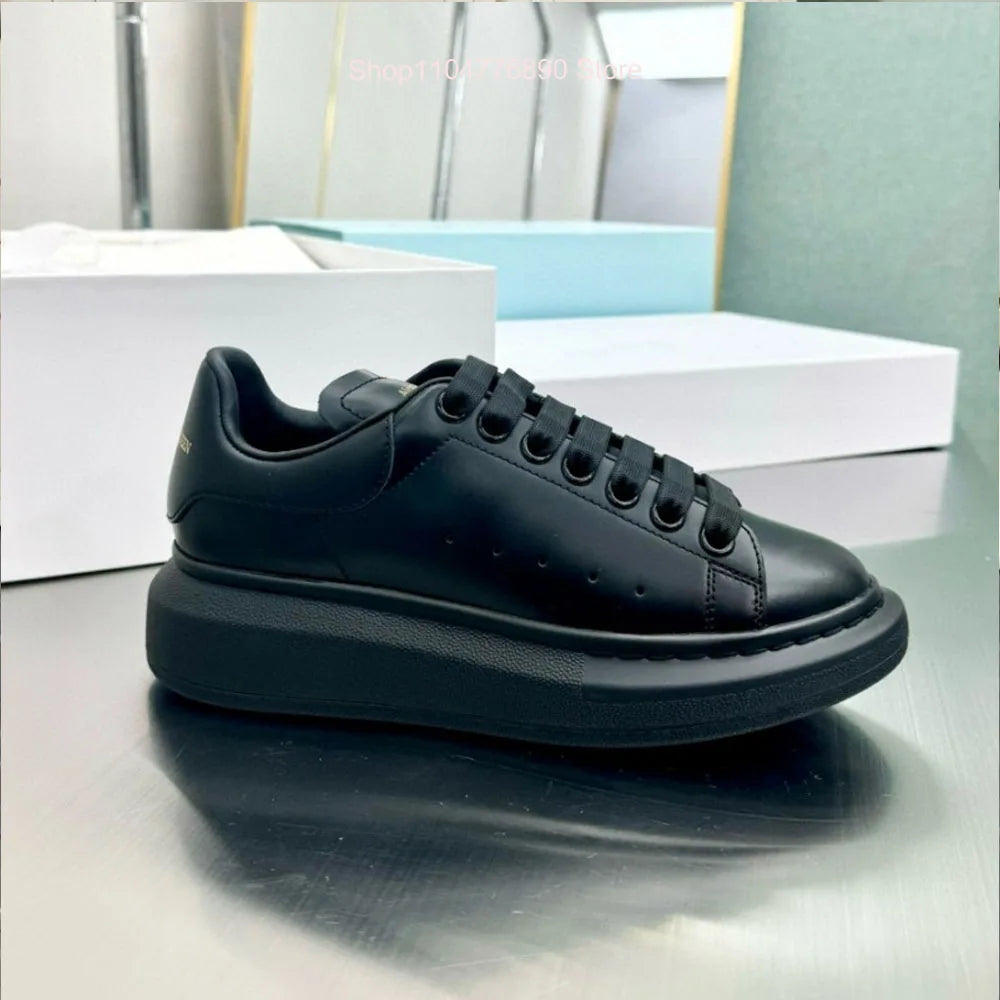 New all-match fashion white shoes men and women thick-soled height-increasing shoes casual couple sports shoes