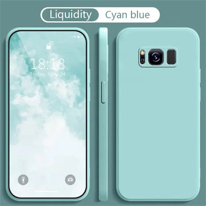 Liquid Silicone Phone Case for Samsung Galaxy S8 S9 S10 Plus Soft Camera Protective Shockproof Back Cover Samsung 8Plus