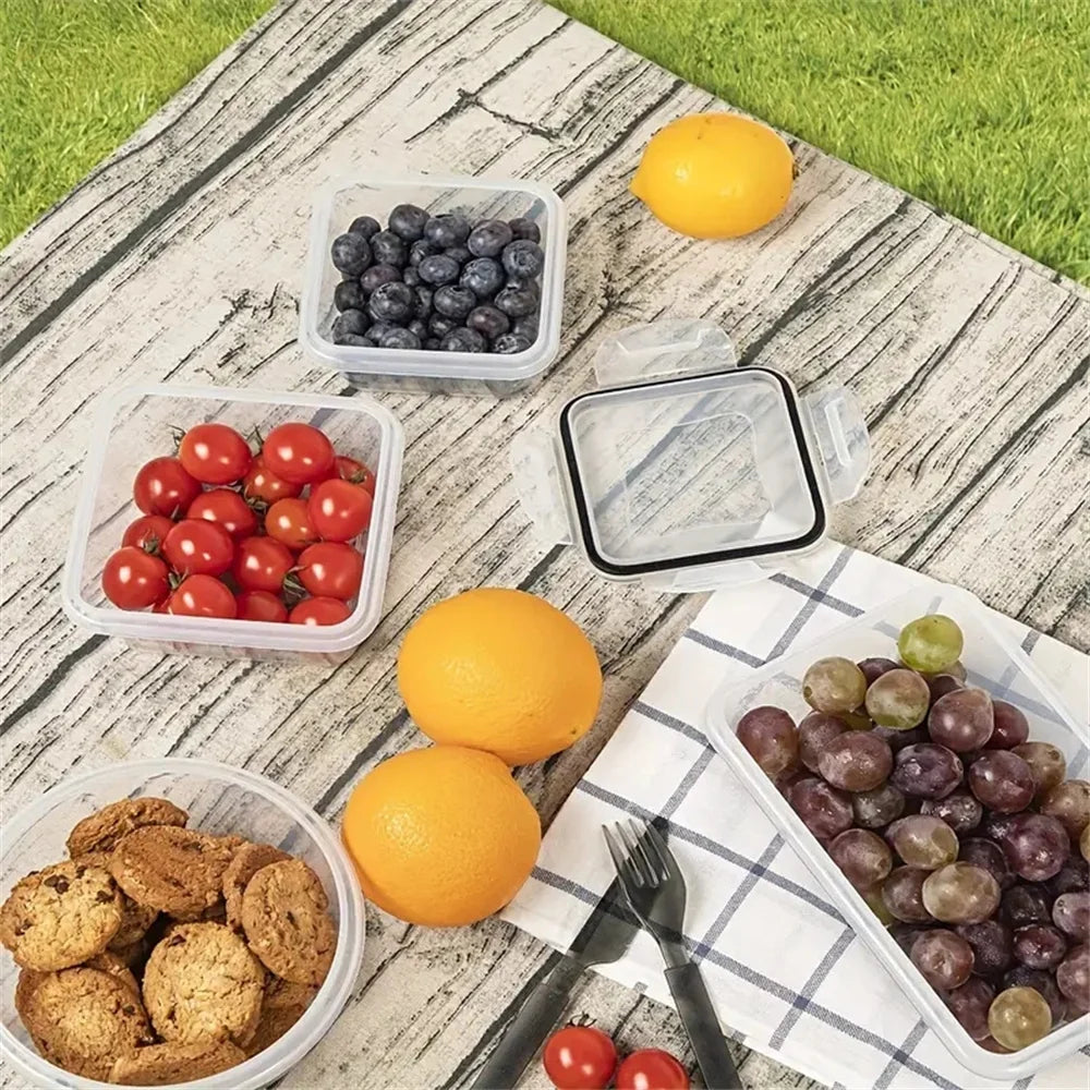 Kitchen Food Containers 12pcs-set,BPA FREE Lunch Box Sugar Cereals Storage Container