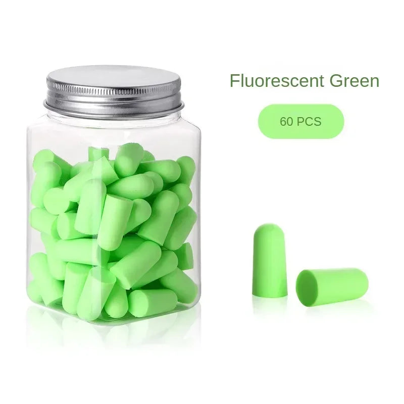 10/24/60pcs Comfortable Earplugs Antinoise Ear Plugs Sleep Noise Reduction Ear Protector for Sleep Soft Foam Earplugs Anti-Noise