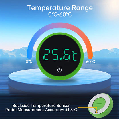 Termómetro digital inalámbrico para acuario con pantalla LED, control electrónico de temperatura del agua del tanque de peces, medidor de temperatura