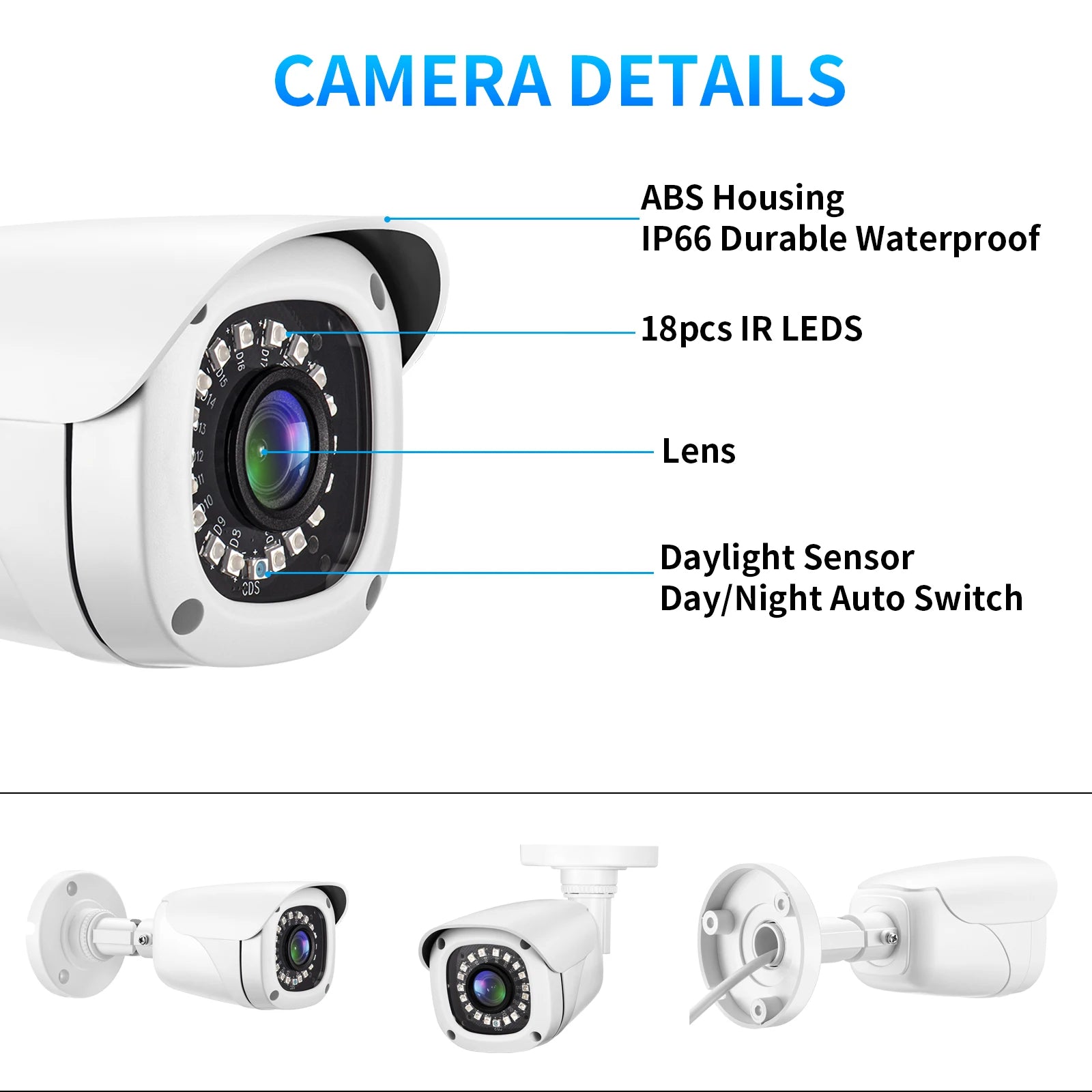 Gadinan HD 720P 1080P 5MP AHD Camera Home Wired Surveillance Infrared Night Vision Bullet Outdoor BNC CCTV Security Camera